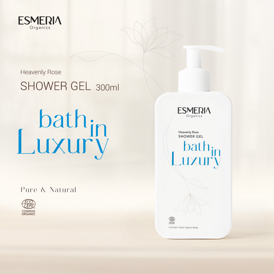 ESMERIA Organics Heavenly Rose Bath in Luxury Shower Gel 300ml