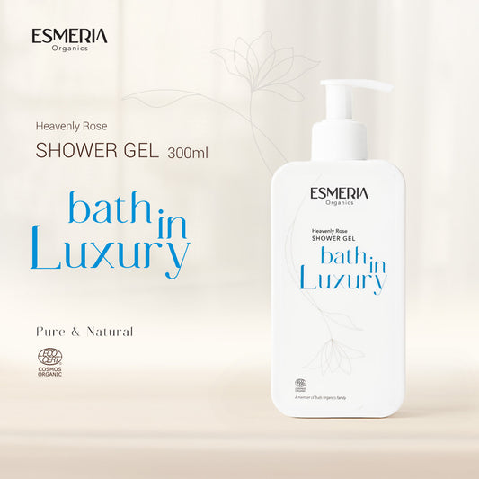 ESMERIA Organics Heavenly Rose Bath in Luxury Shower Gel 300ml