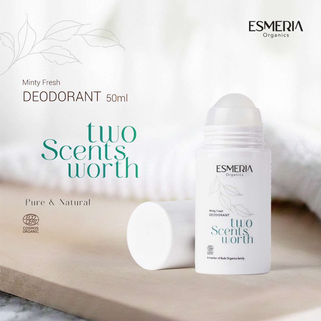 ESMERIA Organics Deodorant Minty Fresh Two Scent Worth
