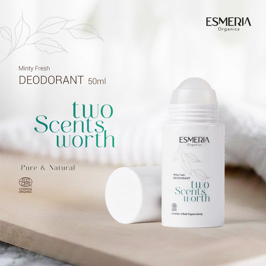 ESMERIA Organics Deodorant Minty Fresh Two Scent Worth