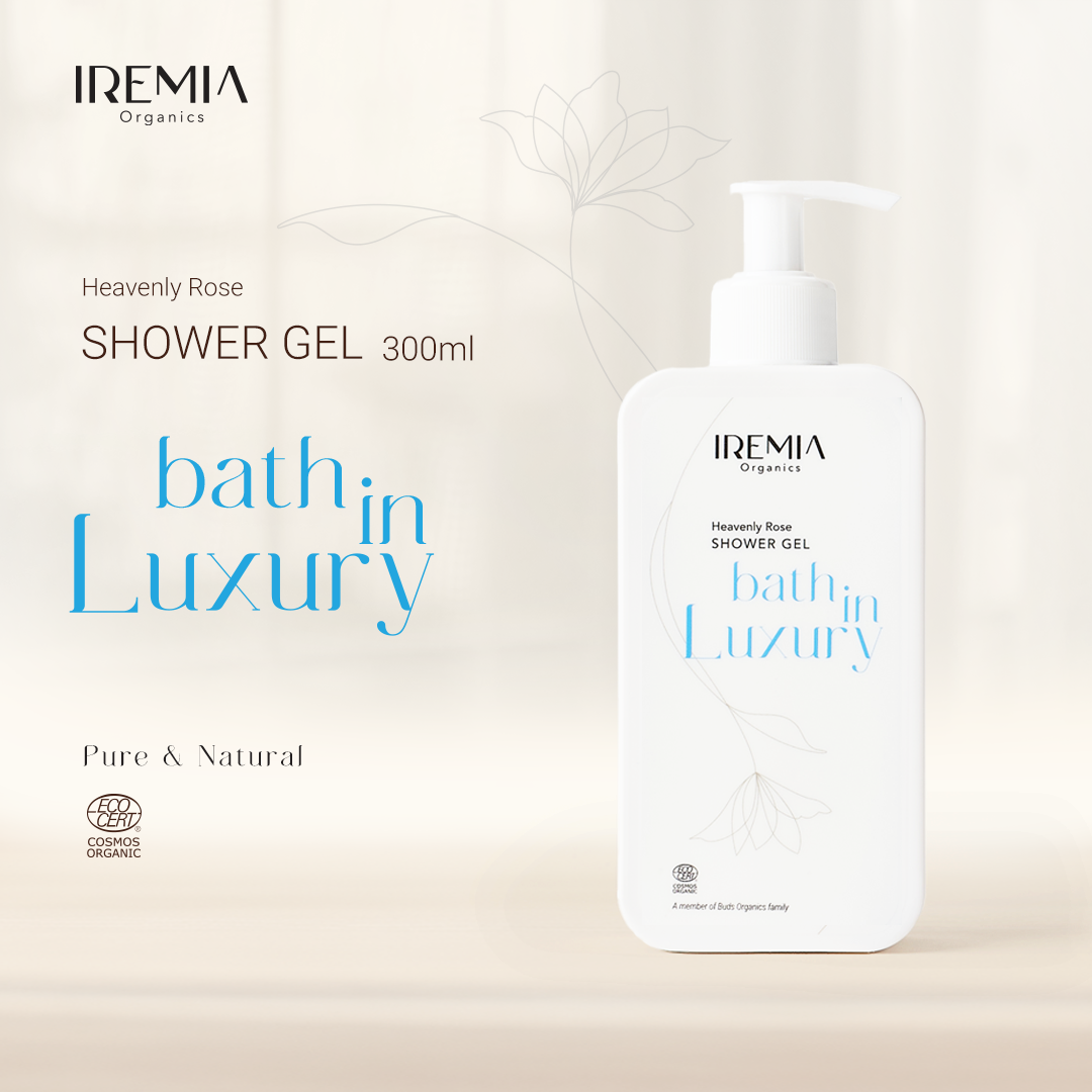 IREMIA Organics bath in luxury Heavenly Rose Shower Gel 300ml