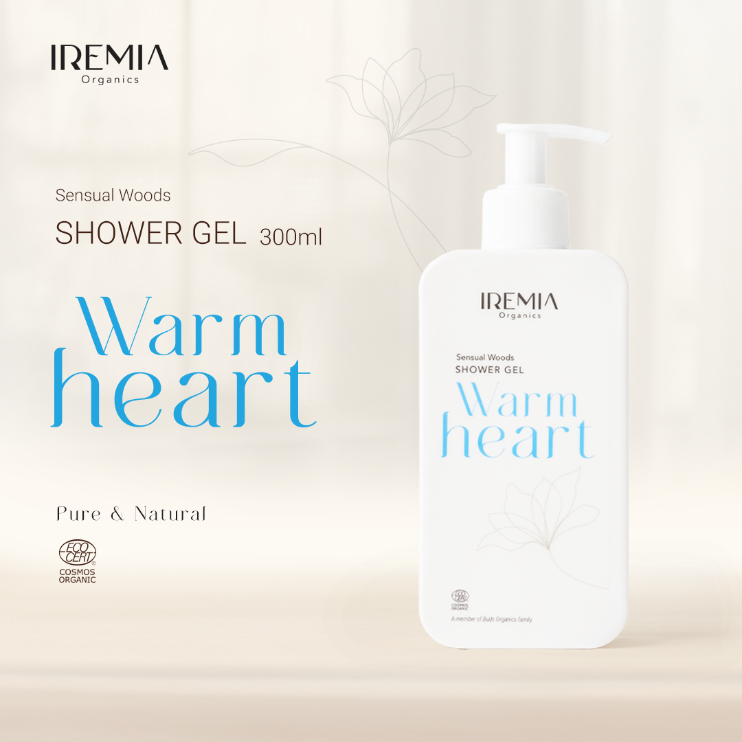 IREMIA Organics warm heart  Sensual Woods Shower Gel 300ml